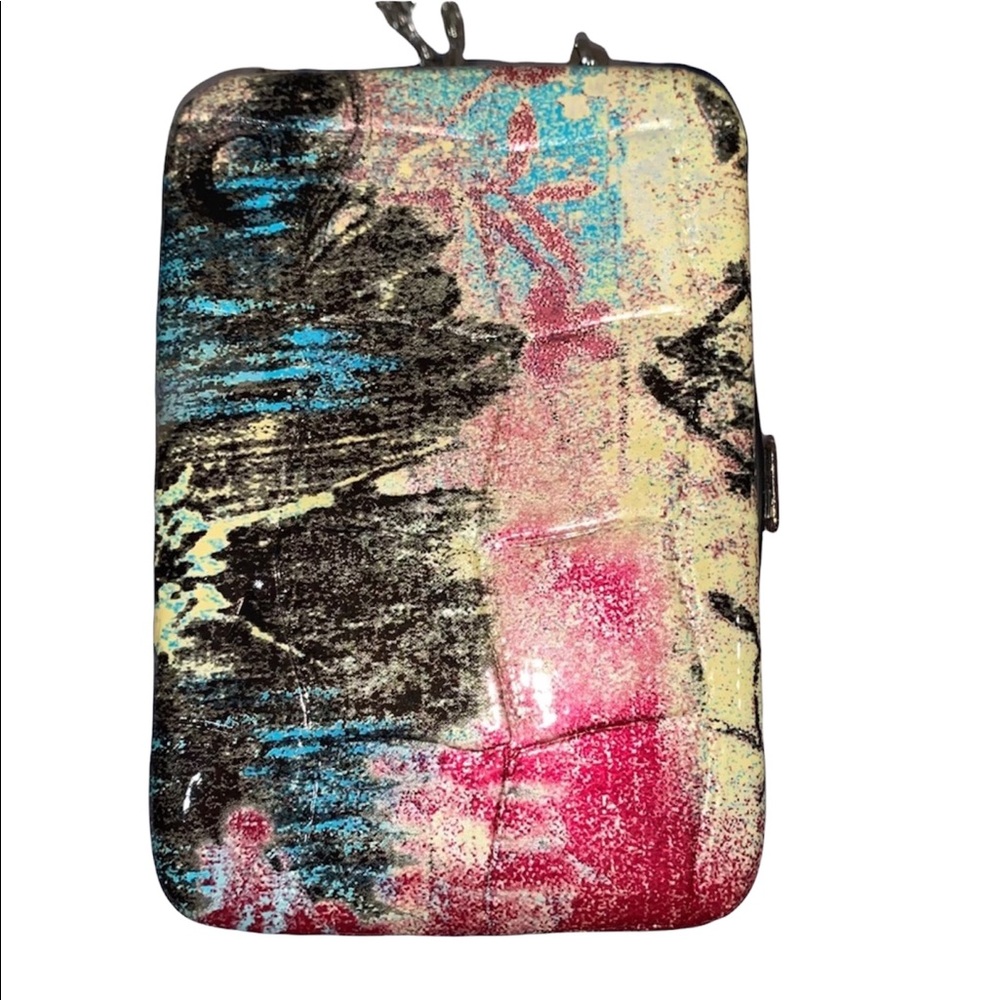Splattered Multicolored Wallet with Hidden Strap - Picture 5 of 7